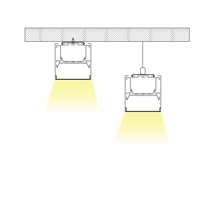 HL-A024-1 Aluminum Profile - Inner Width 66.3mm(2.61inch) - LED Strip Anodizing Extrusion Channel, For LED Strip Lights HL-A024-1 Aluminum Profile - Inner Width 66.3mm(2.61inch) - LED Strip Anodizing Extrusion Channel, For LED Strip Lights